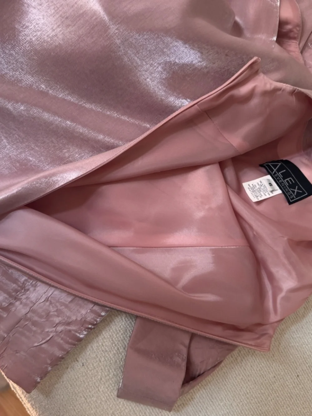 Alex Evenings Size 6 Dusty Rose Formal Gown & Jacket 2 Piece